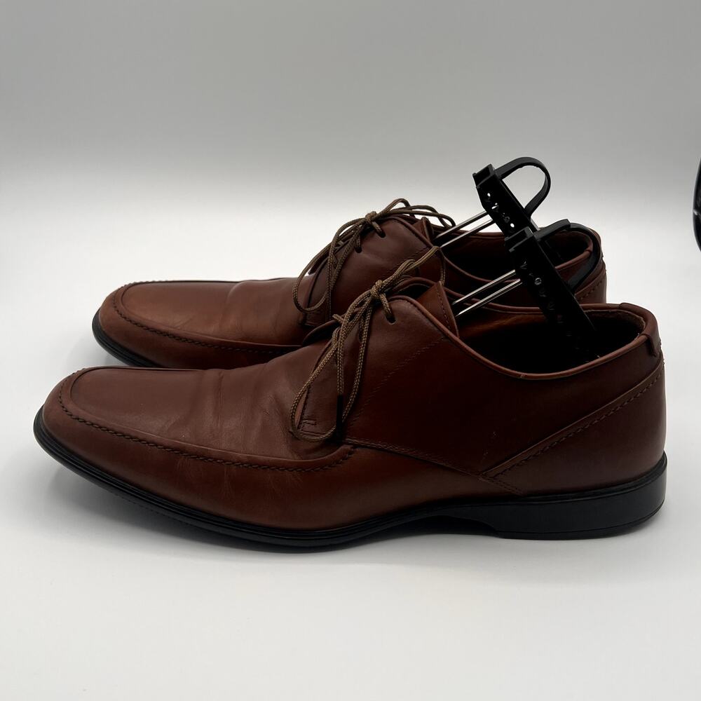 AQUATALIA Made in Italy Mens Derby Cognac Brown Shoes